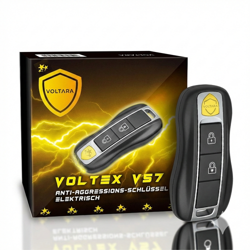 Elektrischer Notfallschlüssel (Lampe, Elektroschocker, Alarm)