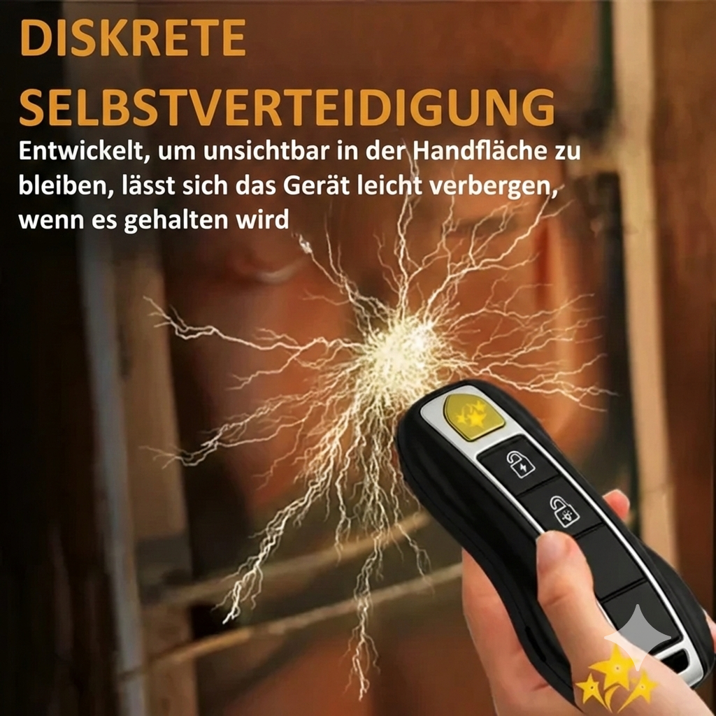 Elektrischer Notfallschlüssel (Lampe, Elektroschocker, Alarm)